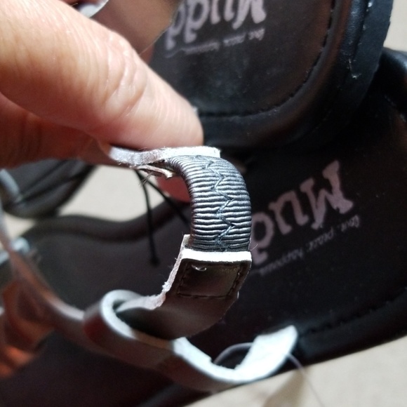 Mudd silver/black braid sandals - Picture 3 of 6